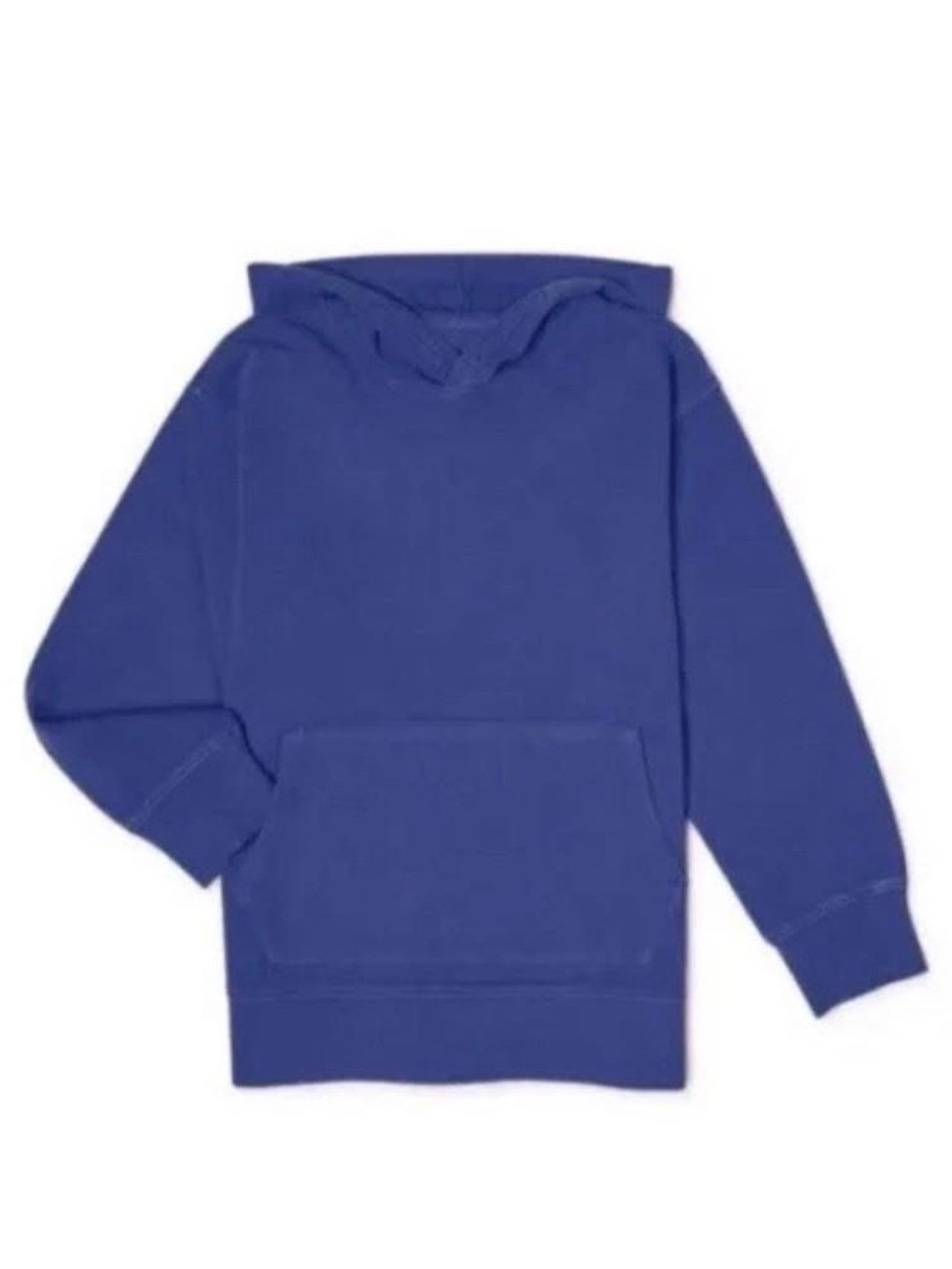 Kids Classic Pullover Hoodie Blue Solid Long Sleeve Sweatshirt Size M (8)